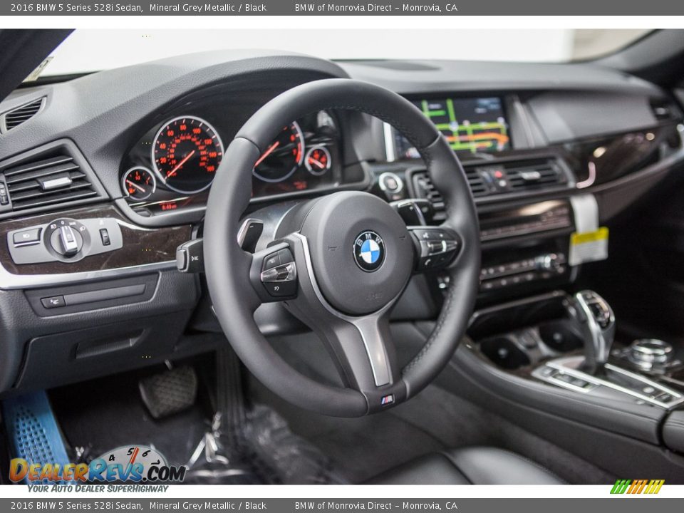 2016 BMW 5 Series 528i Sedan Mineral Grey Metallic / Black Photo #6