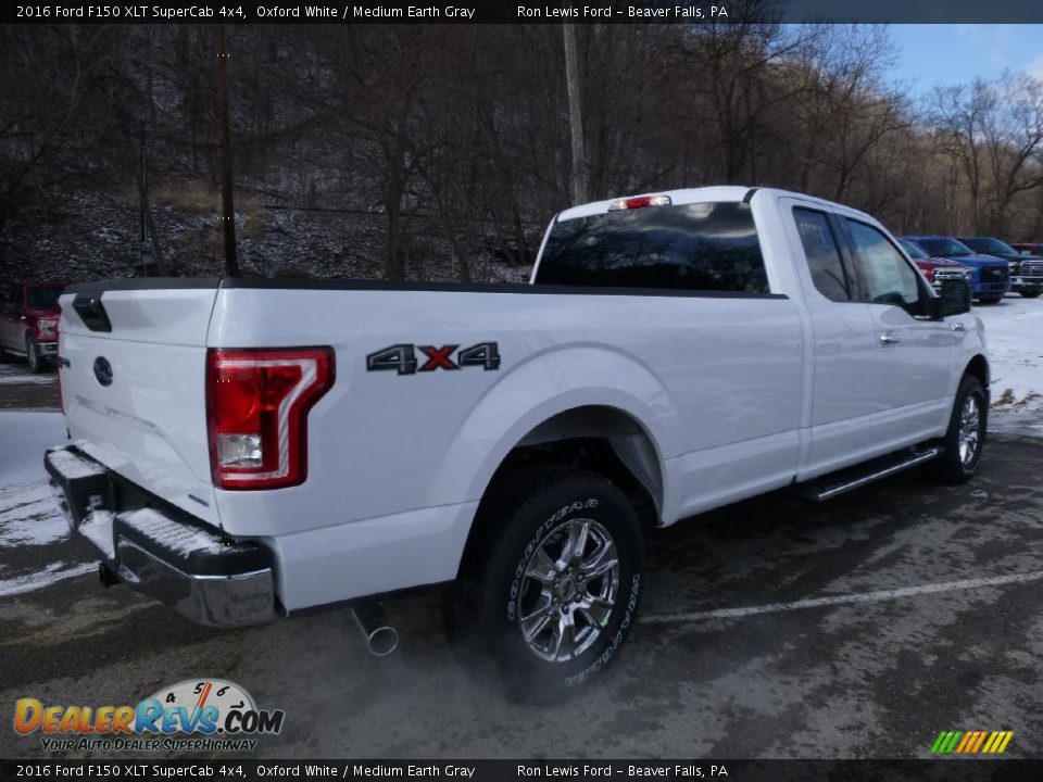 2016 Ford F150 XLT SuperCab 4x4 Oxford White / Medium Earth Gray Photo #2