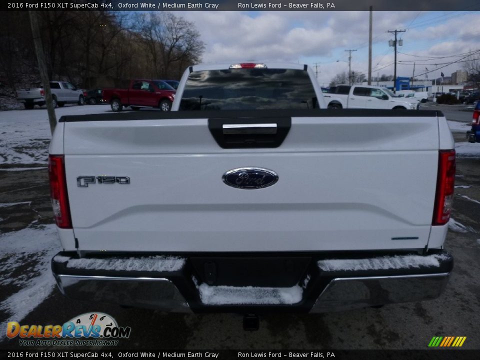 2016 Ford F150 XLT SuperCab 4x4 Oxford White / Medium Earth Gray Photo #3