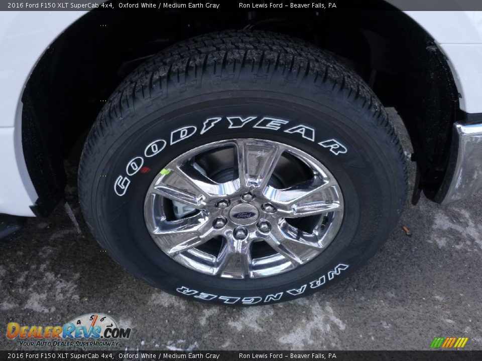 2016 Ford F150 XLT SuperCab 4x4 Oxford White / Medium Earth Gray Photo #9