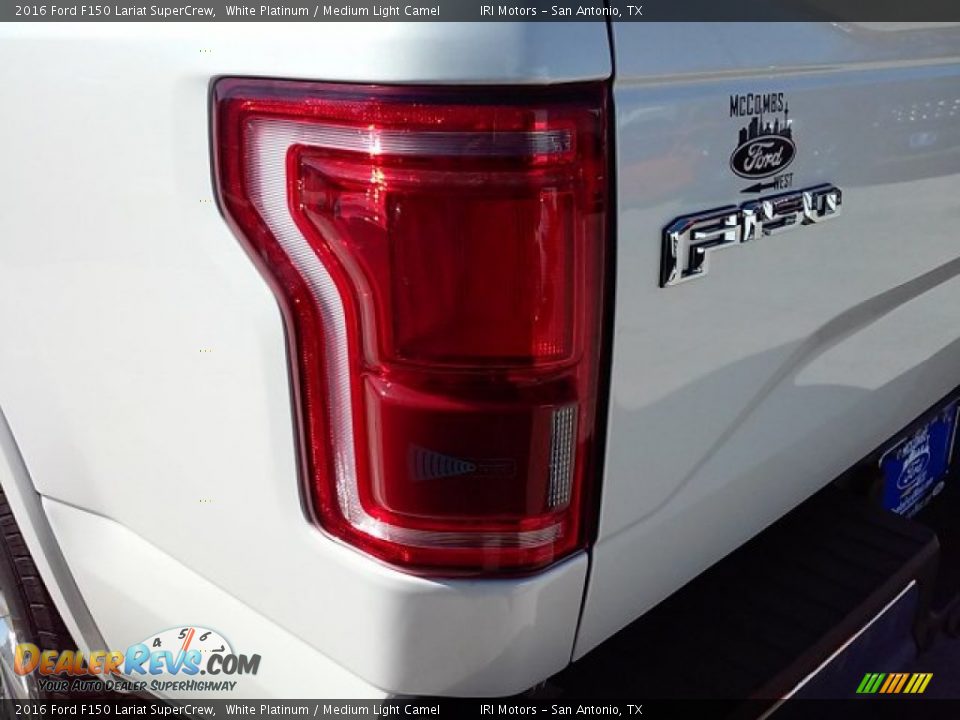 2016 Ford F150 Lariat SuperCrew White Platinum / Medium Light Camel Photo #10