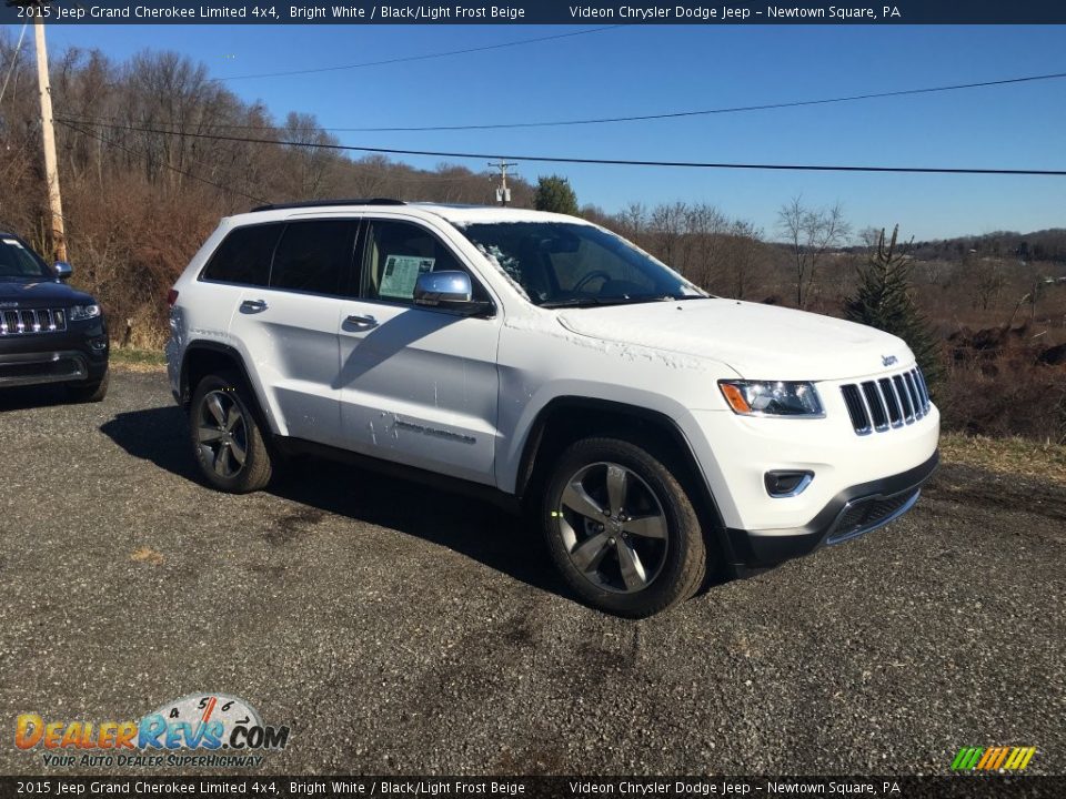 2015 Jeep Grand Cherokee Limited 4x4 Bright White / Black/Light Frost Beige Photo #2