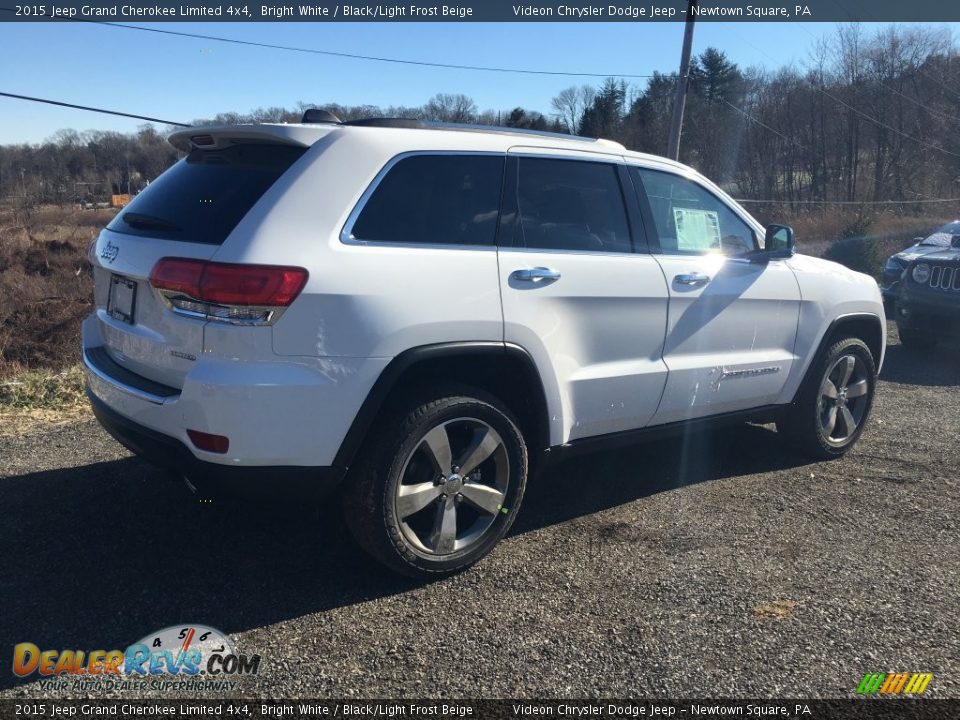 2015 Jeep Grand Cherokee Limited 4x4 Bright White / Black/Light Frost Beige Photo #3