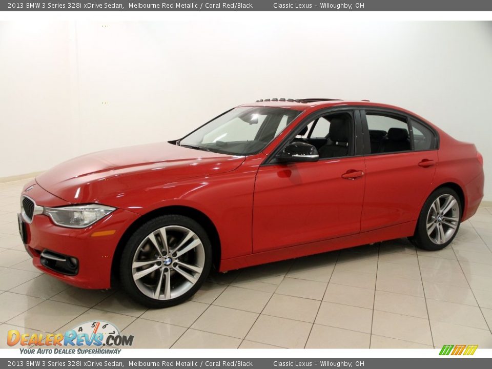 2013 BMW 3 Series 328i xDrive Sedan Melbourne Red Metallic / Coral Red/Black Photo #3