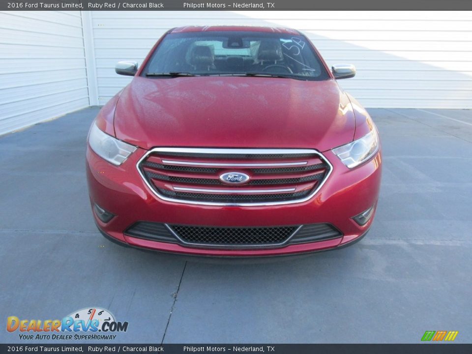 2016 Ford Taurus Limited Ruby Red / Charcoal Black Photo #6