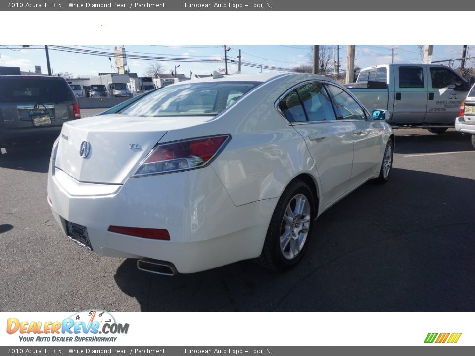 2010 Acura TL 3.5 White Diamond Pearl / Parchment Photo #4