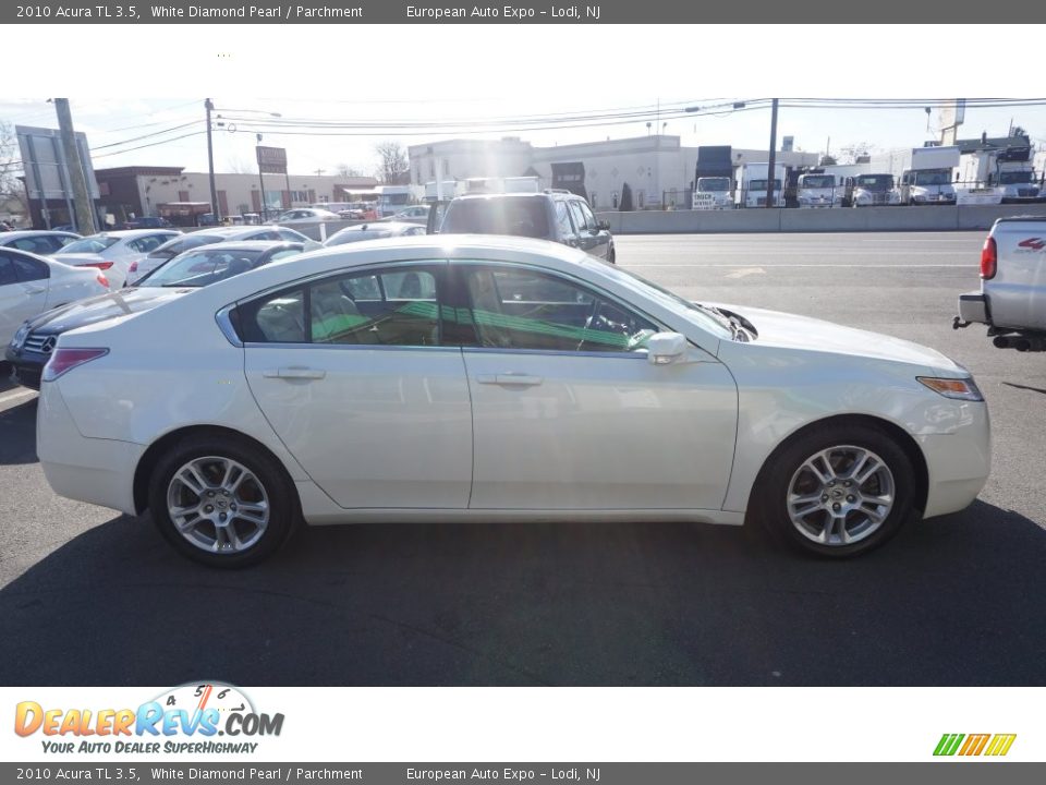 2010 Acura TL 3.5 White Diamond Pearl / Parchment Photo #5