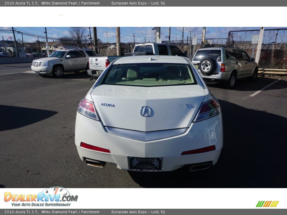 2010 Acura TL 3.5 White Diamond Pearl / Parchment Photo #7