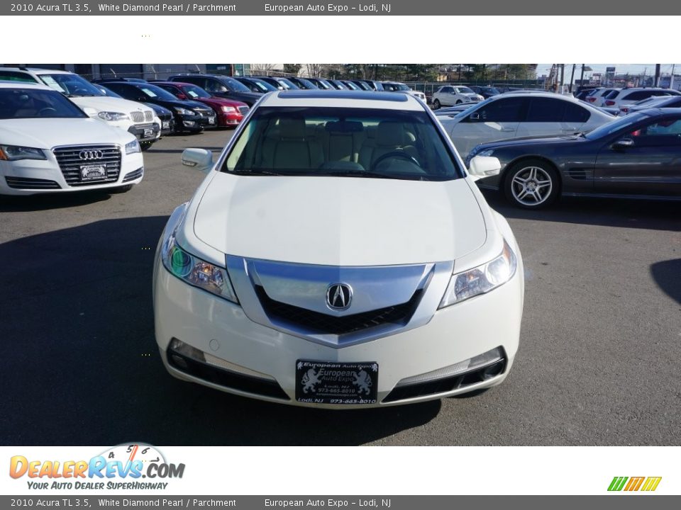 2010 Acura TL 3.5 White Diamond Pearl / Parchment Photo #8