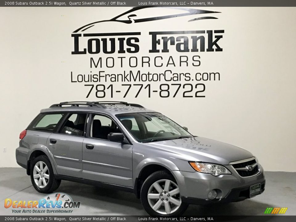 2008 Subaru Outback 2.5i Wagon Quartz Silver Metallic / Off Black Photo #2