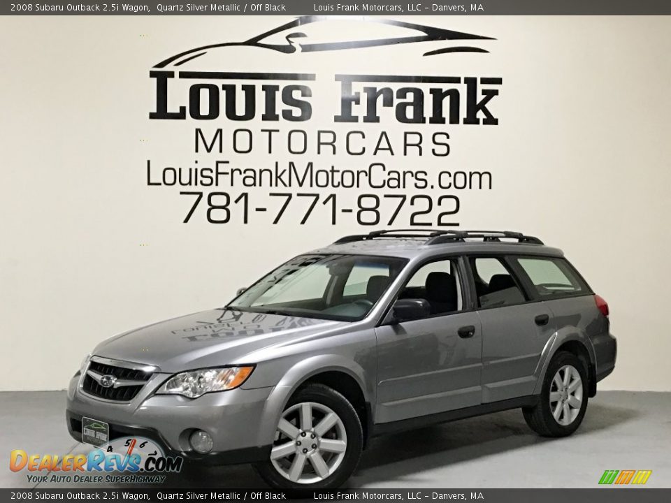 2008 Subaru Outback 2.5i Wagon Quartz Silver Metallic / Off Black Photo #4