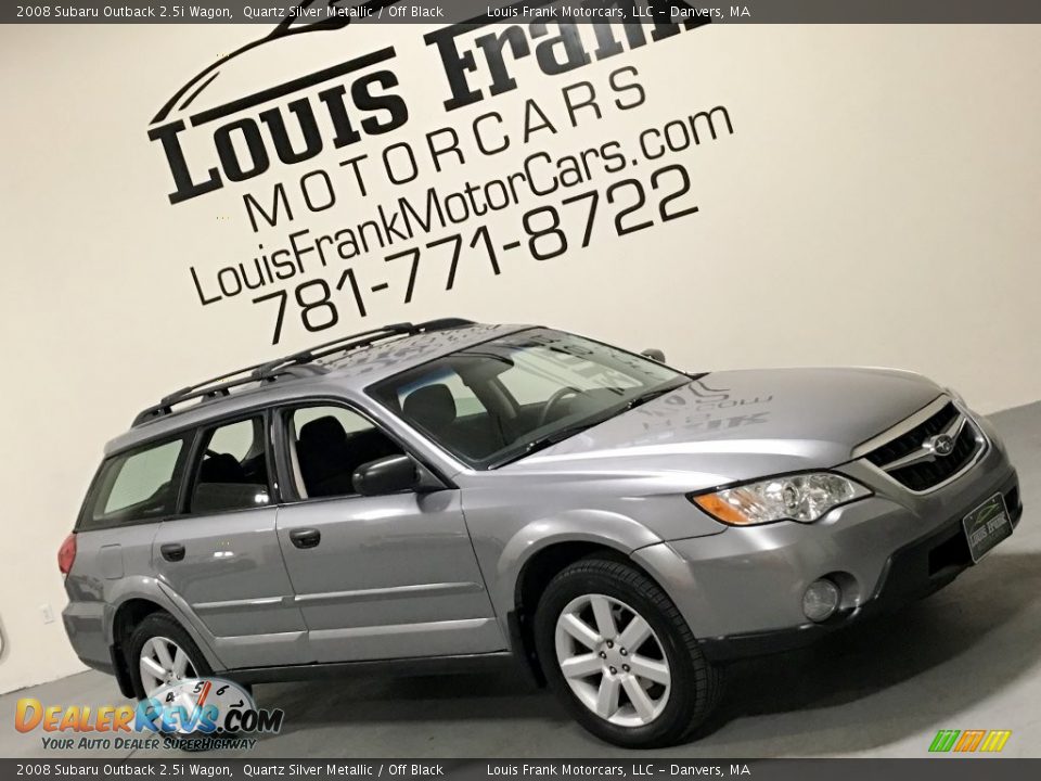 2008 Subaru Outback 2.5i Wagon Quartz Silver Metallic / Off Black Photo #10