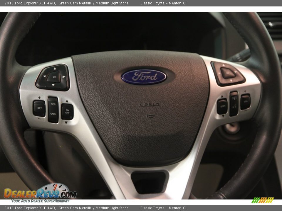 2013 Ford Explorer XLT 4WD Green Gem Metallic / Medium Light Stone Photo #8