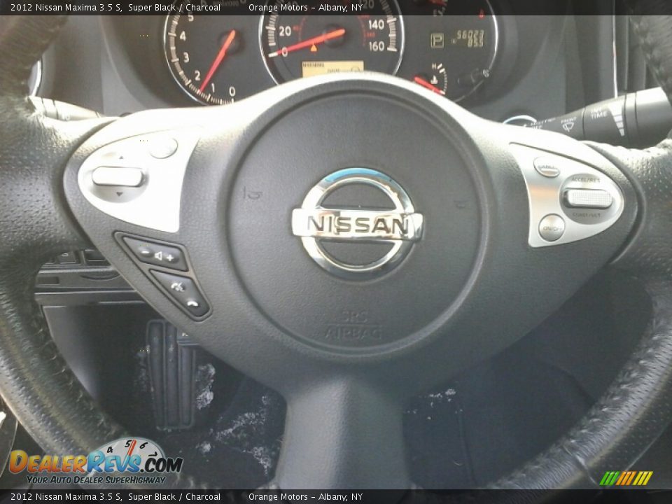 2012 Nissan Maxima 3.5 S Super Black / Charcoal Photo #12