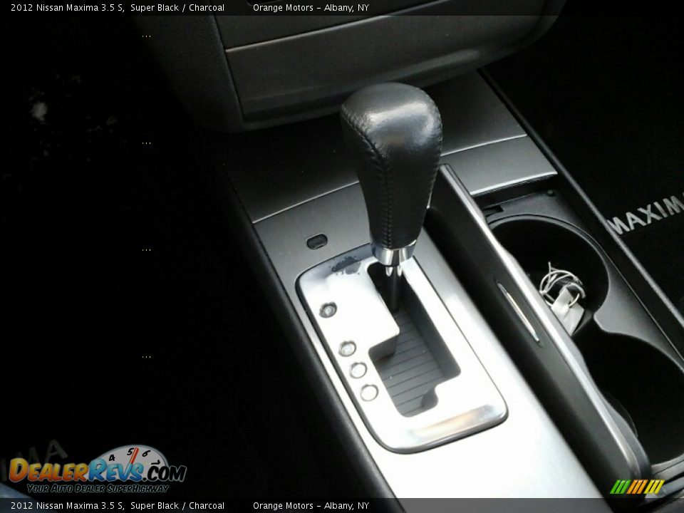 2012 Nissan Maxima 3.5 S Super Black / Charcoal Photo #16