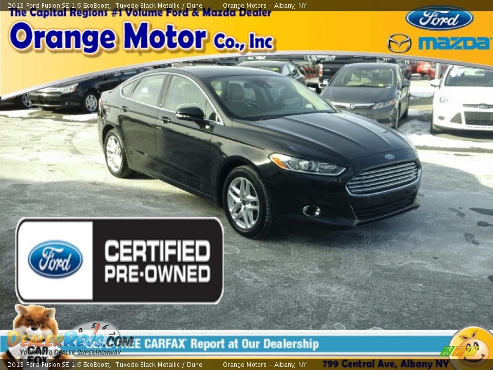 2013 Ford Fusion SE 1.6 EcoBoost Tuxedo Black Metallic / Dune Photo #1