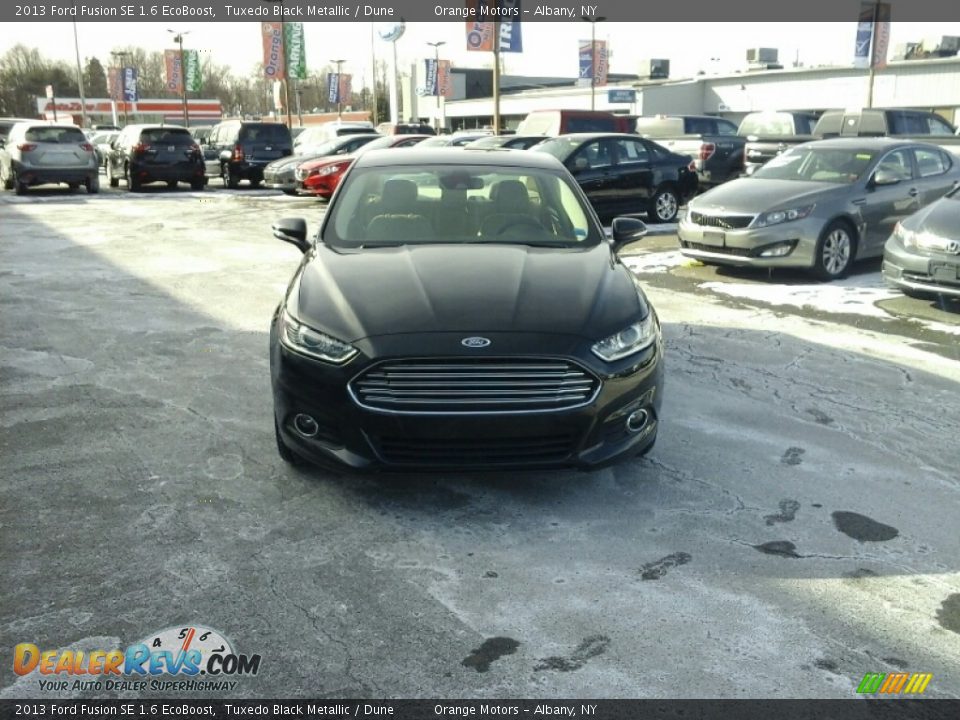 2013 Ford Fusion SE 1.6 EcoBoost Tuxedo Black Metallic / Dune Photo #2
