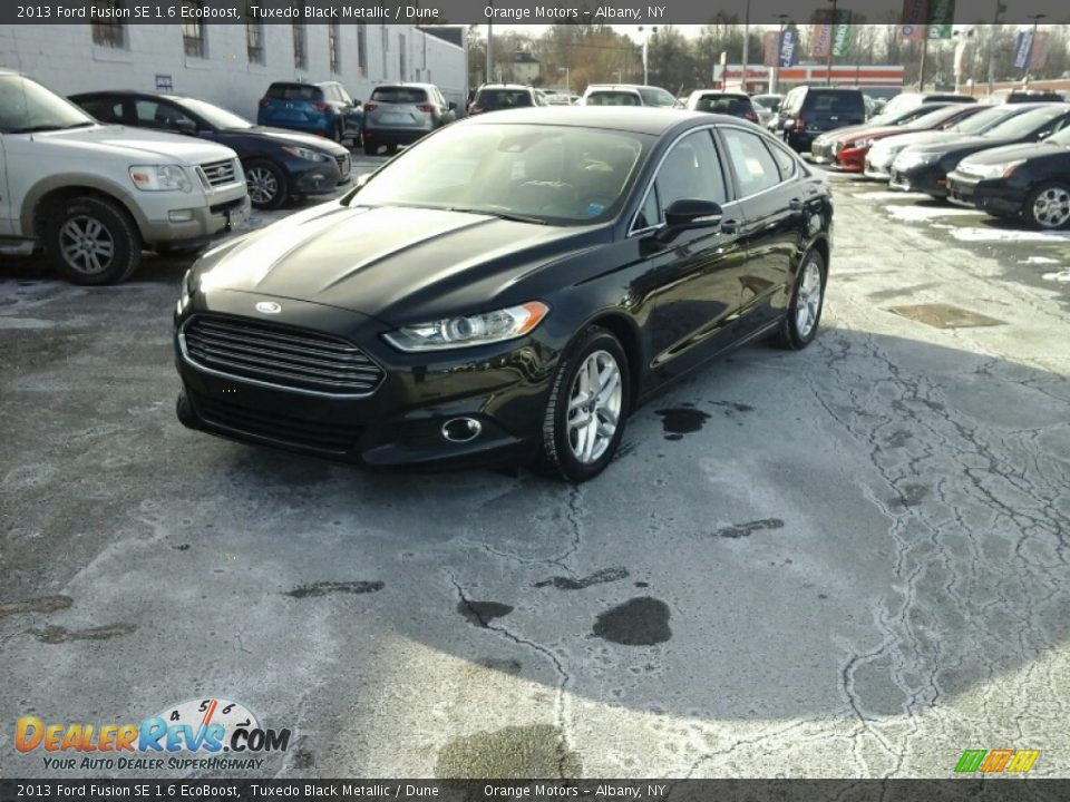 2013 Ford Fusion SE 1.6 EcoBoost Tuxedo Black Metallic / Dune Photo #3