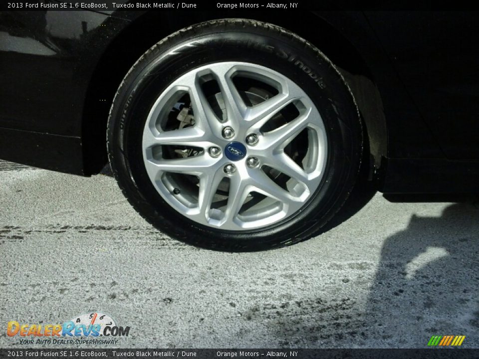 2013 Ford Fusion SE 1.6 EcoBoost Tuxedo Black Metallic / Dune Photo #7