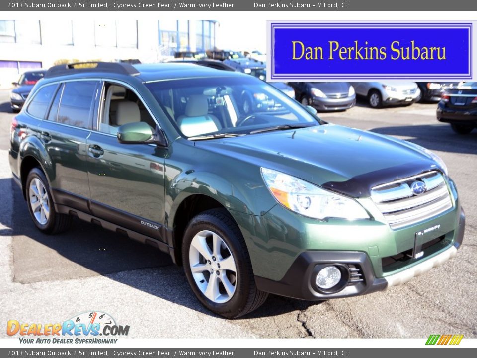 2013 Subaru Outback 2.5i Limited Cypress Green Pearl / Warm Ivory Leather Photo #1