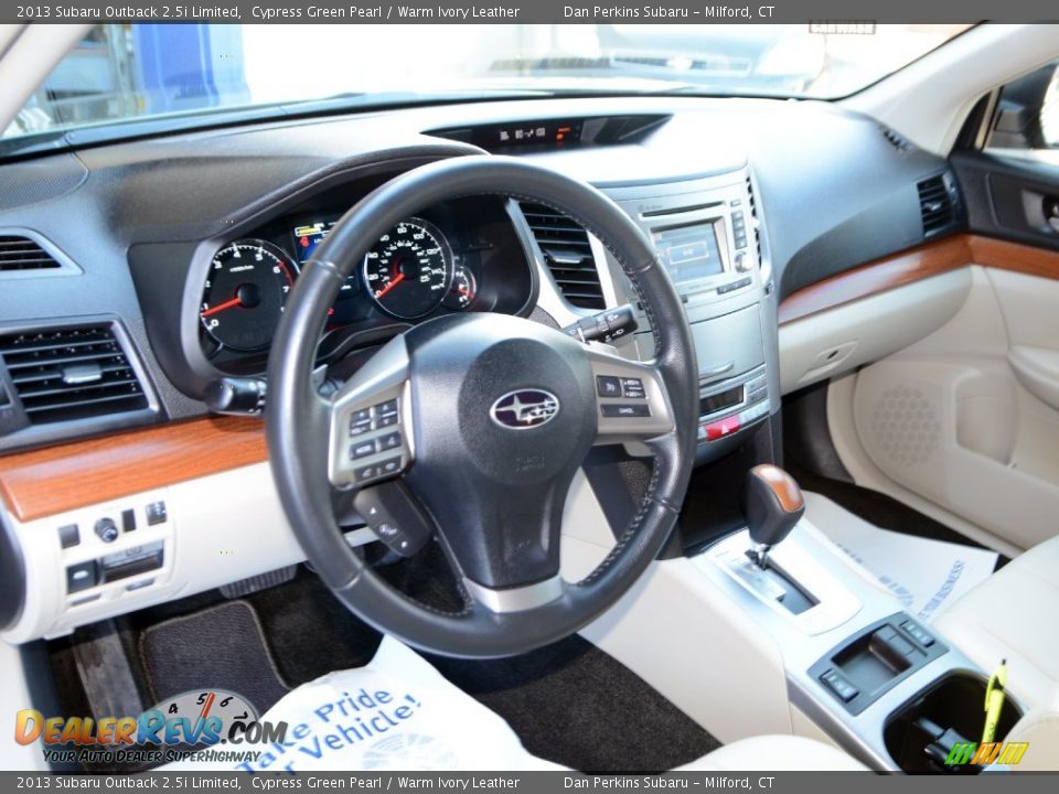 2013 Subaru Outback 2.5i Limited Cypress Green Pearl / Warm Ivory Leather Photo #5