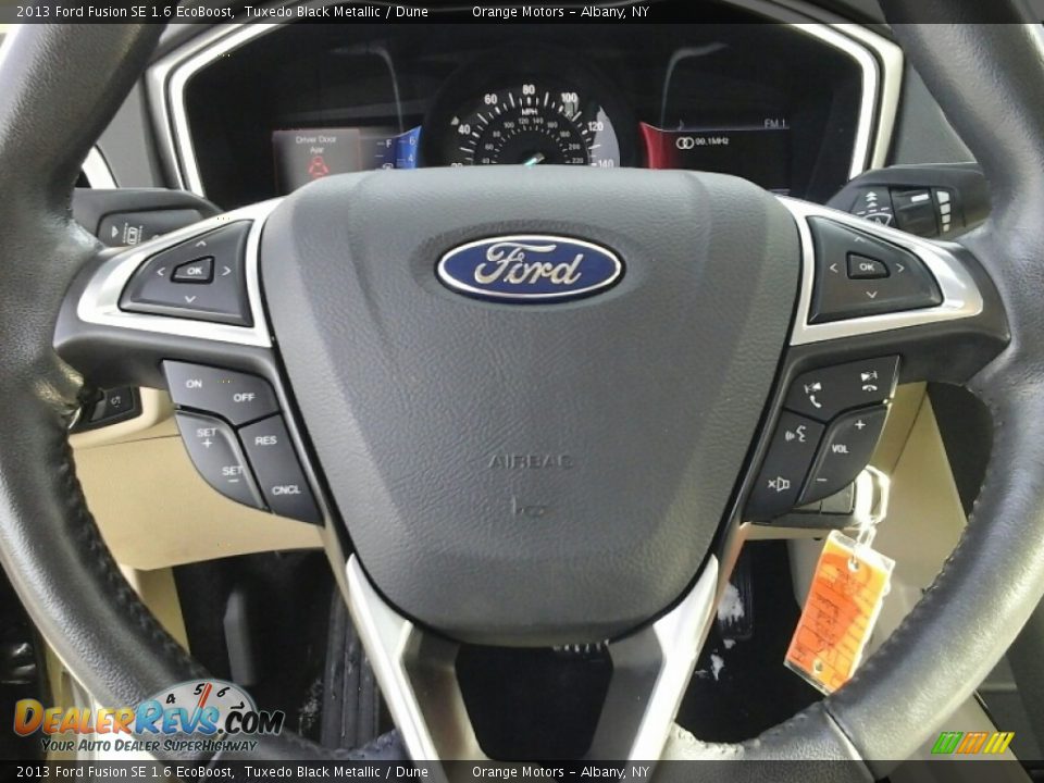 2013 Ford Fusion SE 1.6 EcoBoost Tuxedo Black Metallic / Dune Photo #14
