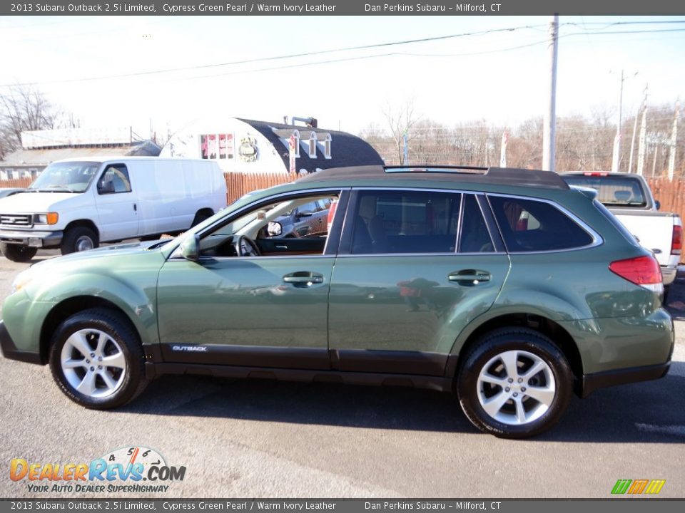 2013 Subaru Outback 2.5i Limited Cypress Green Pearl / Warm Ivory Leather Photo #11