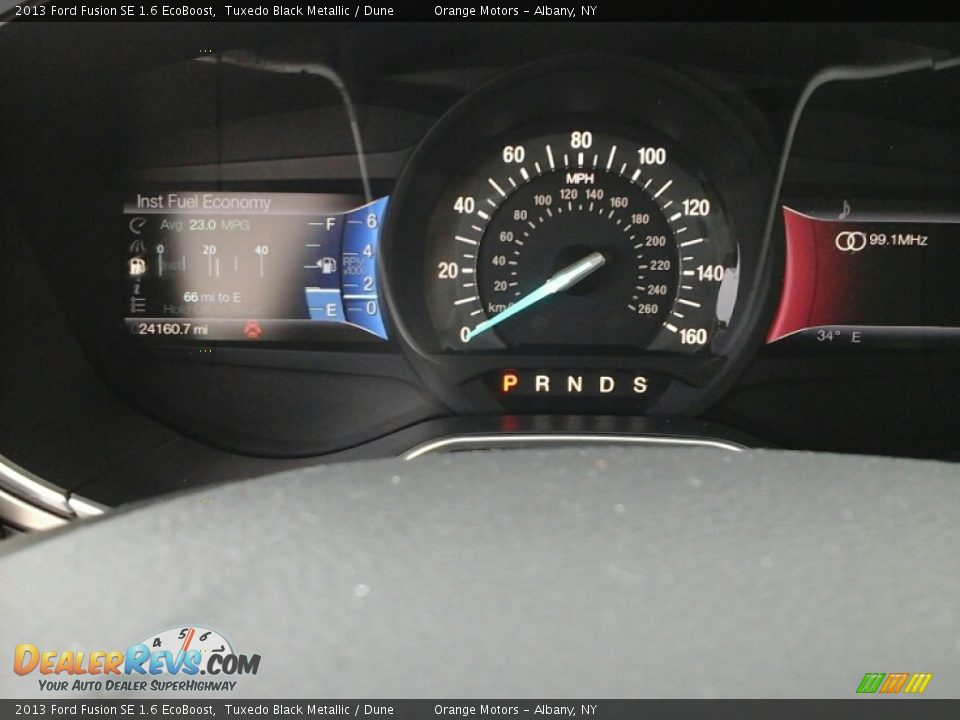 2013 Ford Fusion SE 1.6 EcoBoost Tuxedo Black Metallic / Dune Photo #15