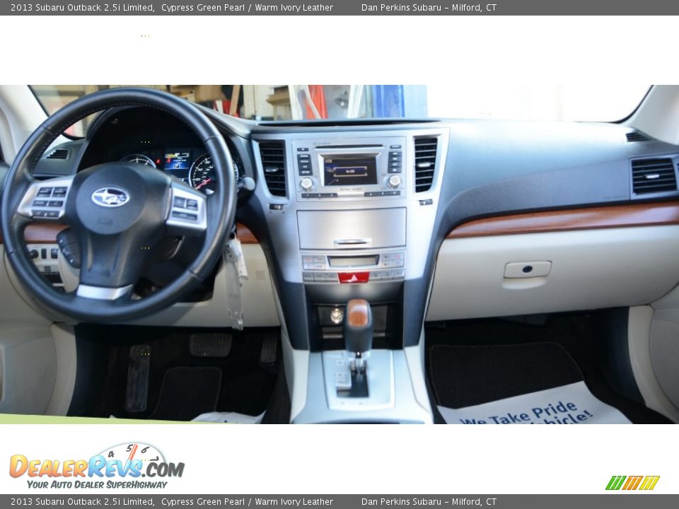 2013 Subaru Outback 2.5i Limited Cypress Green Pearl / Warm Ivory Leather Photo #12