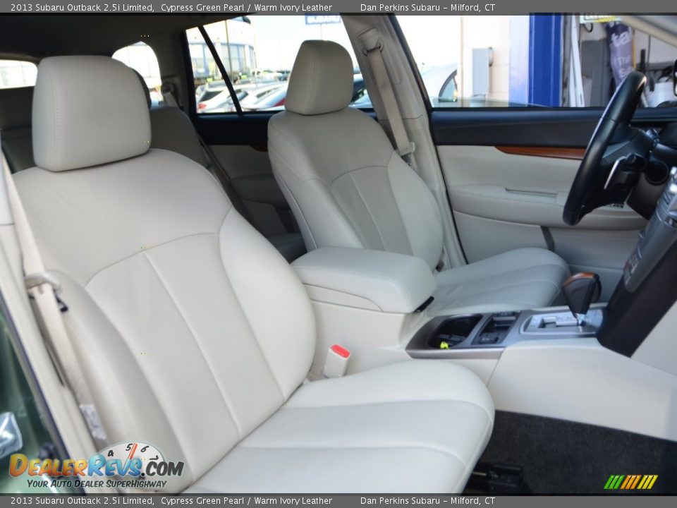 2013 Subaru Outback 2.5i Limited Cypress Green Pearl / Warm Ivory Leather Photo #16