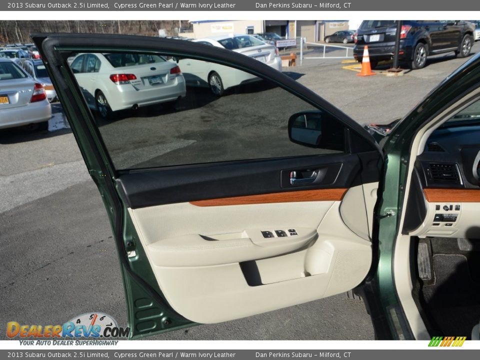 2013 Subaru Outback 2.5i Limited Cypress Green Pearl / Warm Ivory Leather Photo #19