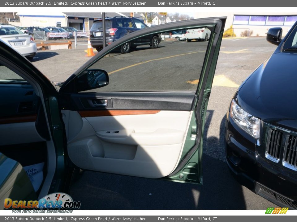 2013 Subaru Outback 2.5i Limited Cypress Green Pearl / Warm Ivory Leather Photo #21