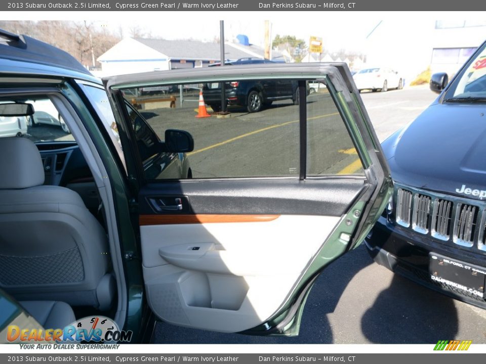 2013 Subaru Outback 2.5i Limited Cypress Green Pearl / Warm Ivory Leather Photo #22