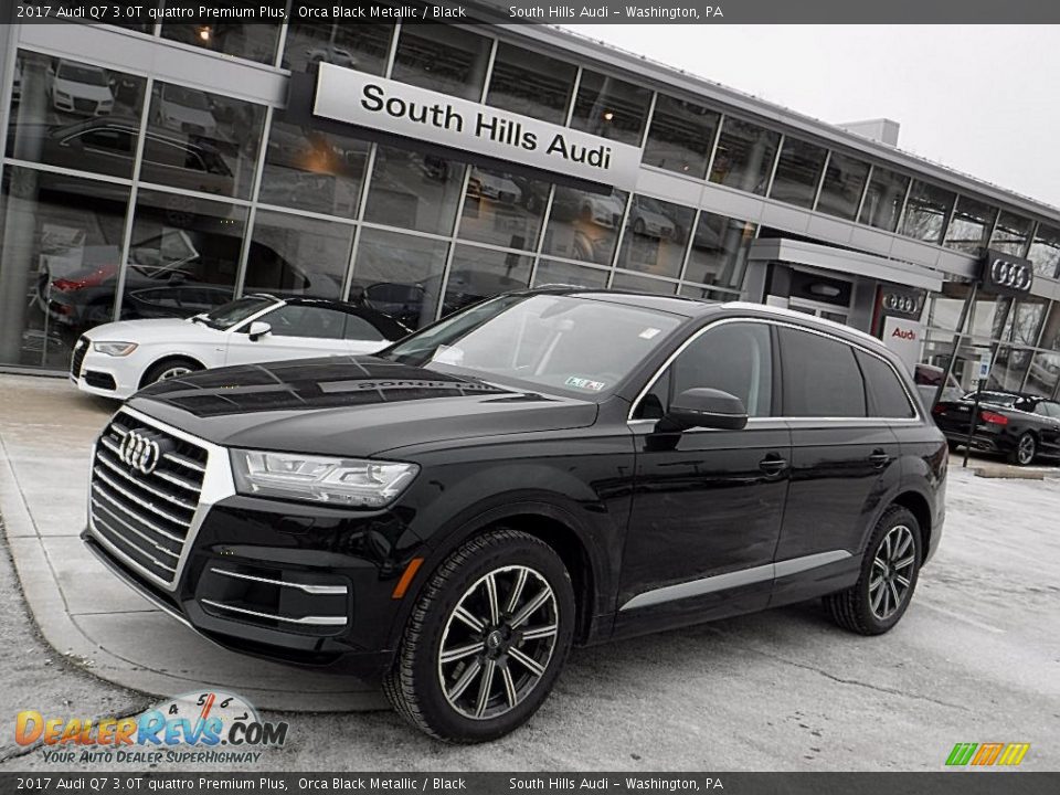 2017 Audi Q7 3.0T quattro Premium Plus Orca Black Metallic / Black Photo #1