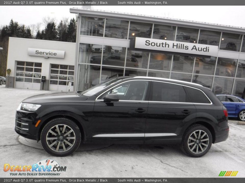 2017 Audi Q7 3.0T quattro Premium Plus Orca Black Metallic / Black Photo #2
