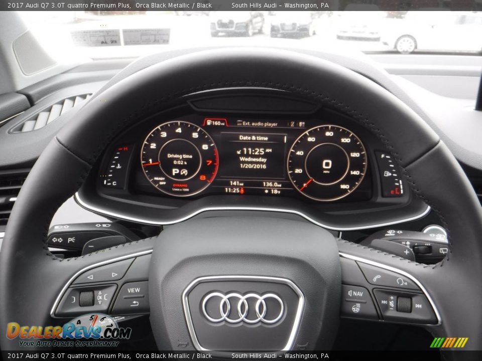 2017 Audi Q7 3.0T quattro Premium Plus Orca Black Metallic / Black Photo #26