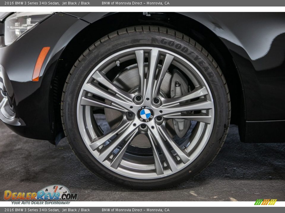 2016 BMW 3 Series 340i Sedan Jet Black / Black Photo #10