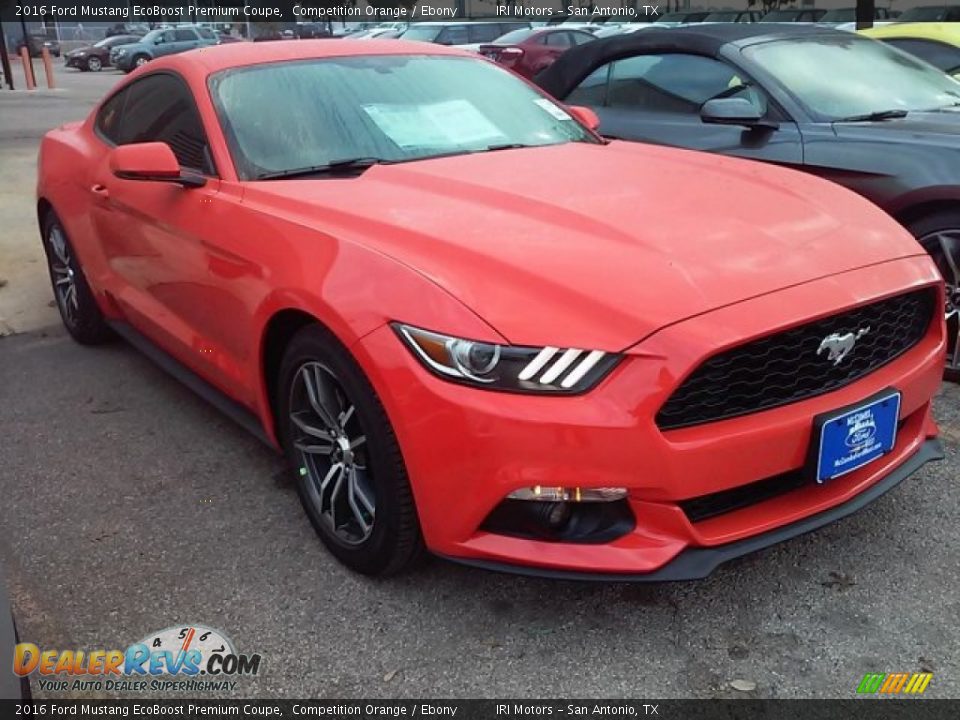 2016 Ford Mustang EcoBoost Premium Coupe Competition Orange / Ebony Photo #1
