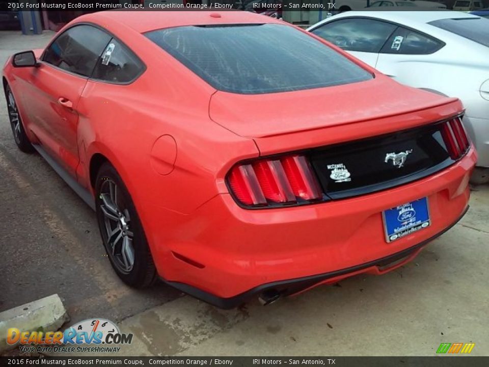 2016 Ford Mustang EcoBoost Premium Coupe Competition Orange / Ebony Photo #8