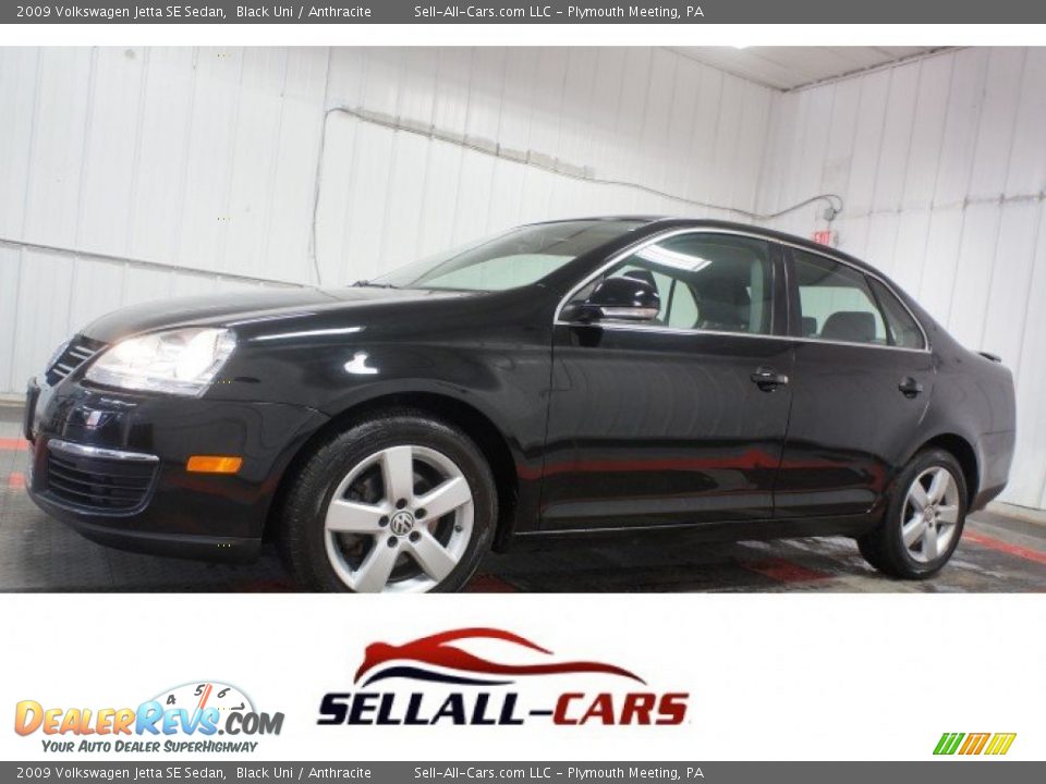 2009 Volkswagen Jetta SE Sedan Black Uni / Anthracite Photo #1