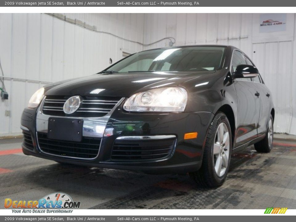2009 Volkswagen Jetta SE Sedan Black Uni / Anthracite Photo #3