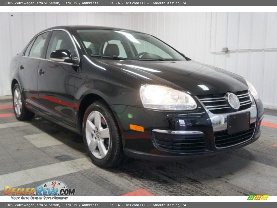 2009 Volkswagen Jetta SE Sedan Black Uni / Anthracite Photo #5