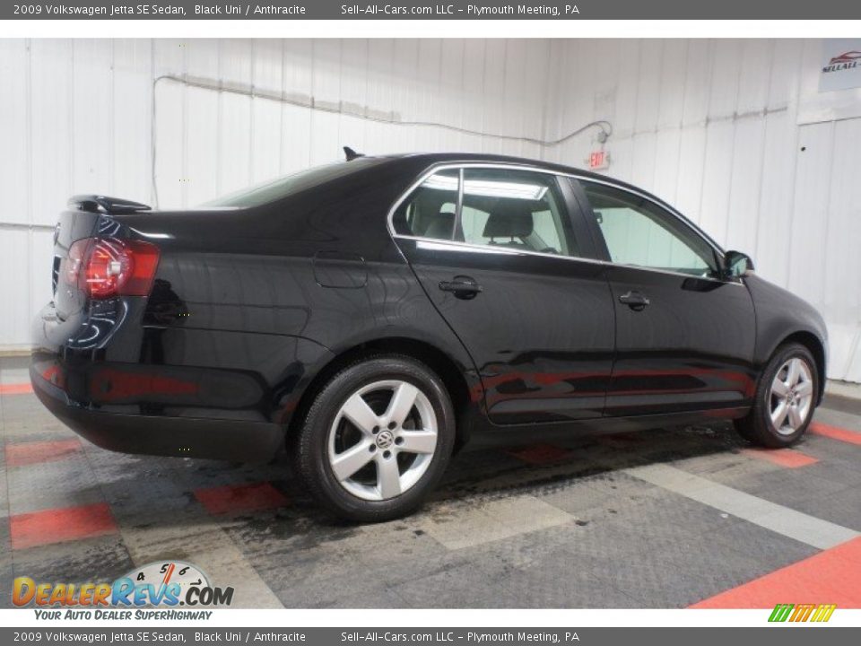 2009 Volkswagen Jetta SE Sedan Black Uni / Anthracite Photo #7