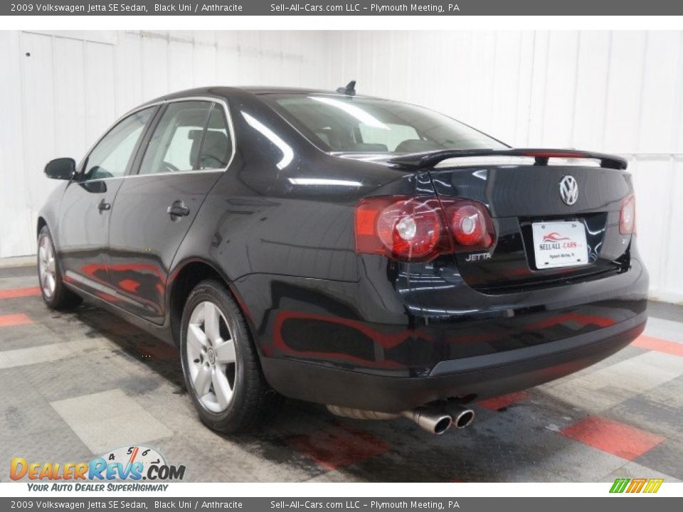 2009 Volkswagen Jetta SE Sedan Black Uni / Anthracite Photo #10