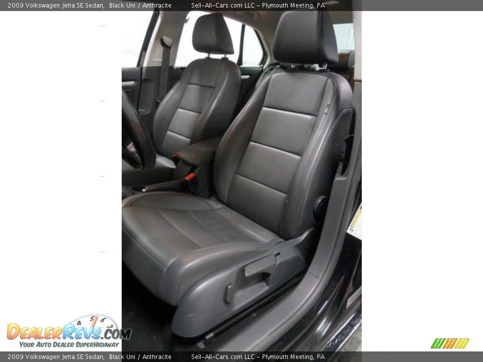 2009 Volkswagen Jetta SE Sedan Black Uni / Anthracite Photo #23