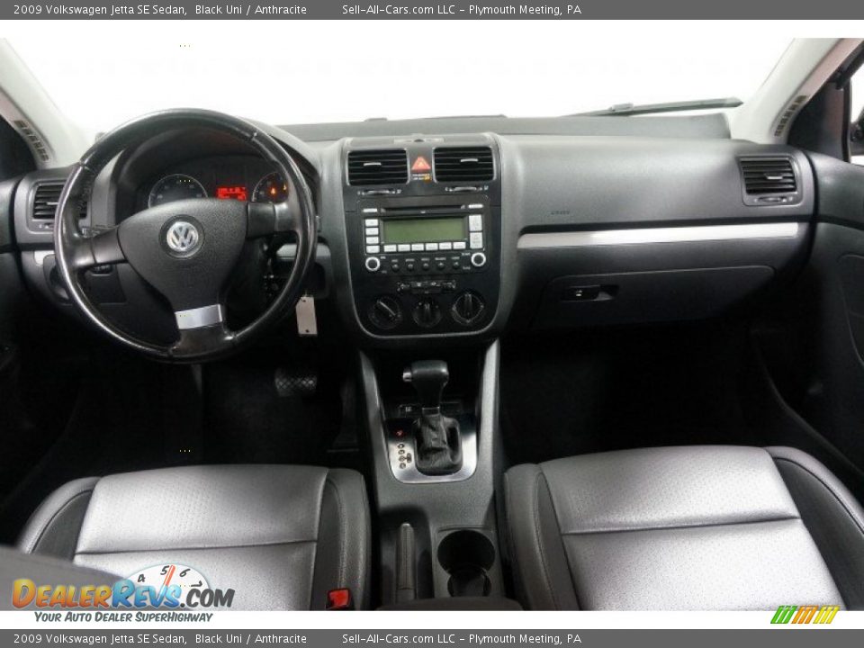 2009 Volkswagen Jetta SE Sedan Black Uni / Anthracite Photo #26