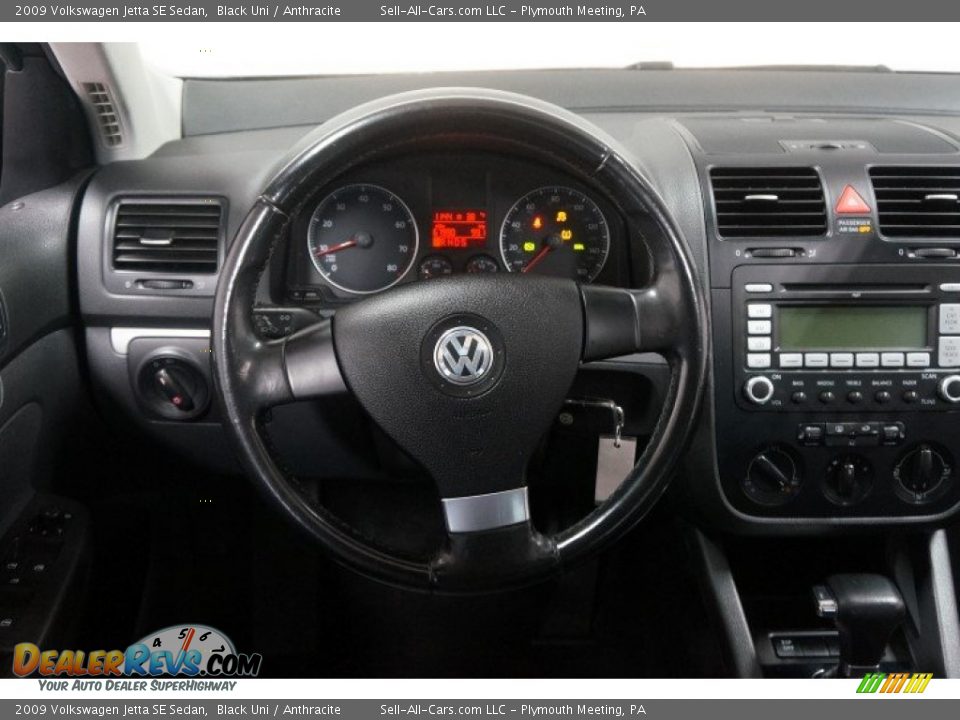 2009 Volkswagen Jetta SE Sedan Black Uni / Anthracite Photo #28