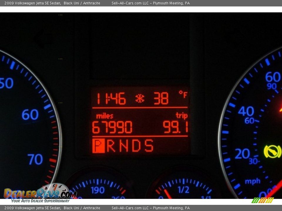 2009 Volkswagen Jetta SE Sedan Black Uni / Anthracite Photo #33