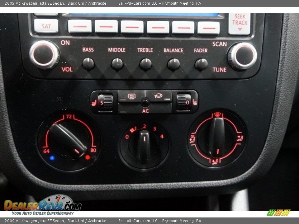 2009 Volkswagen Jetta SE Sedan Black Uni / Anthracite Photo #36