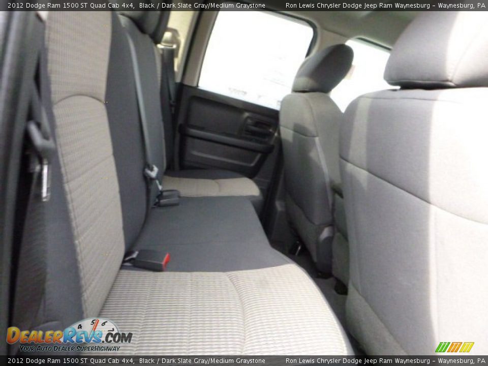 2012 Dodge Ram 1500 ST Quad Cab 4x4 Black / Dark Slate Gray/Medium Graystone Photo #10
